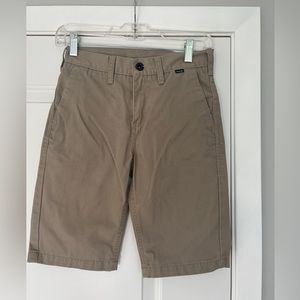 Hurley boys khaki shorts